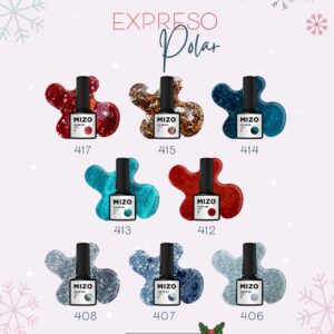 MIZO ESMALTES SEMIPERMANENTES COLECCION EXPRESO POLAR