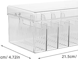 ORGANIZADOR ACRILICO CON TAPA 6 DIVISIONES 21X9,5X12