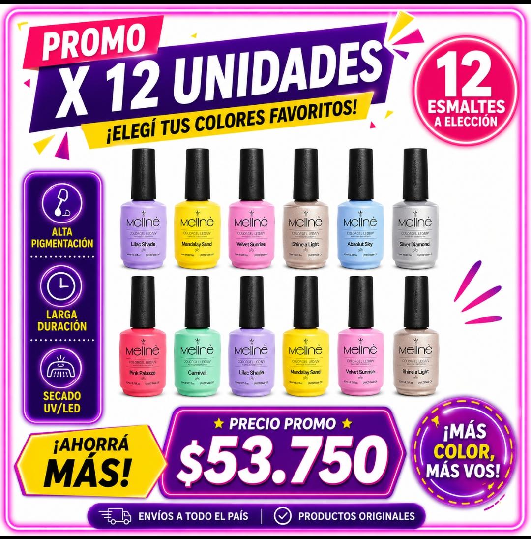 MELINE ESMALTES PROMO X12