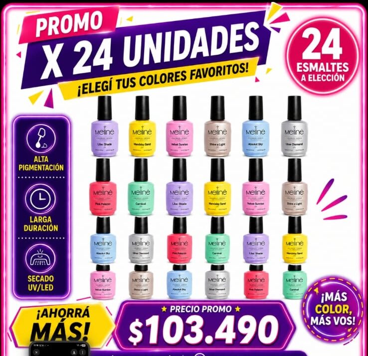 MELINE ESMALTES PROMO X24