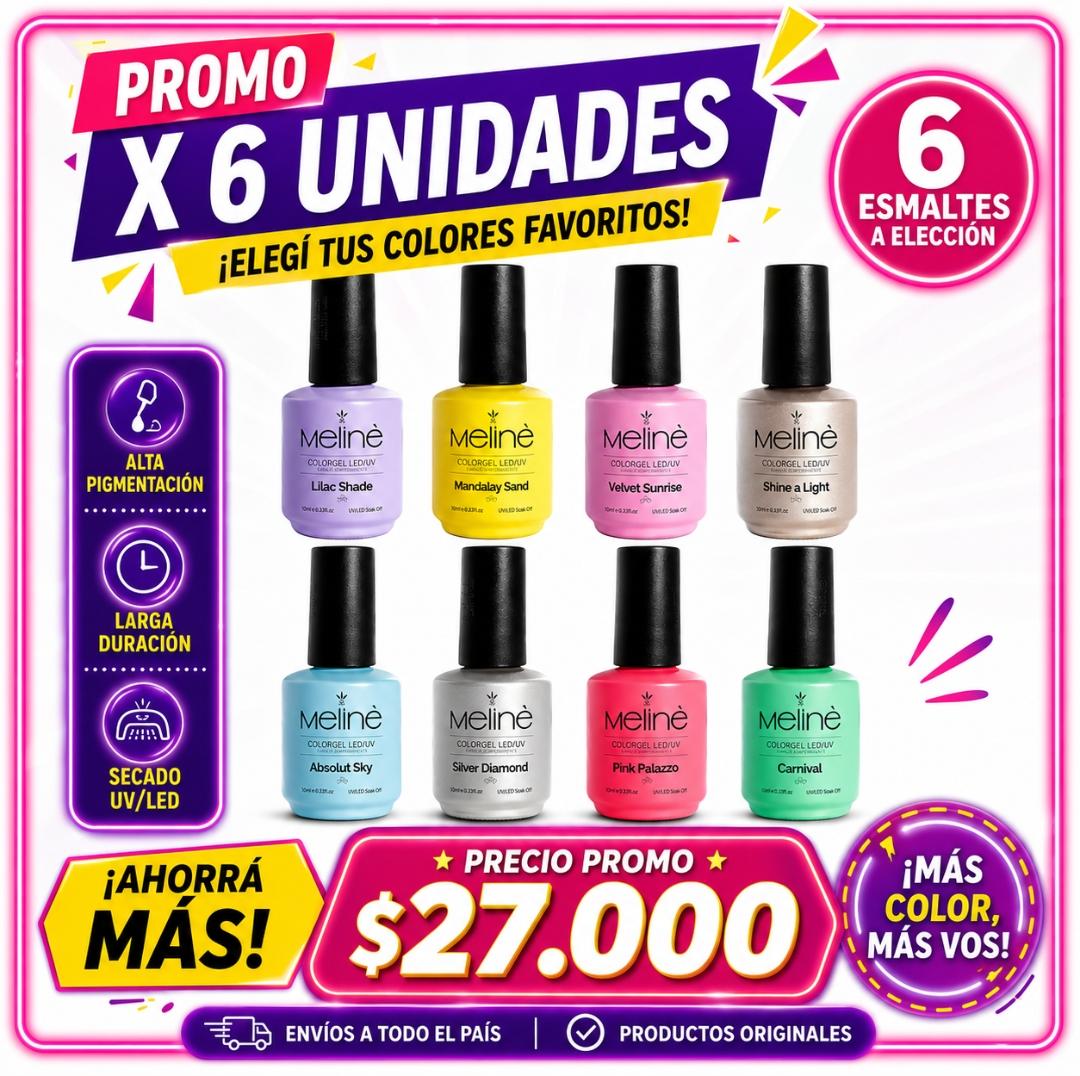 MELINE ESMALTES PROMO X6