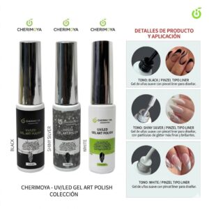 CHERIMOYA GEL ART POLISH SILVER 8 ML