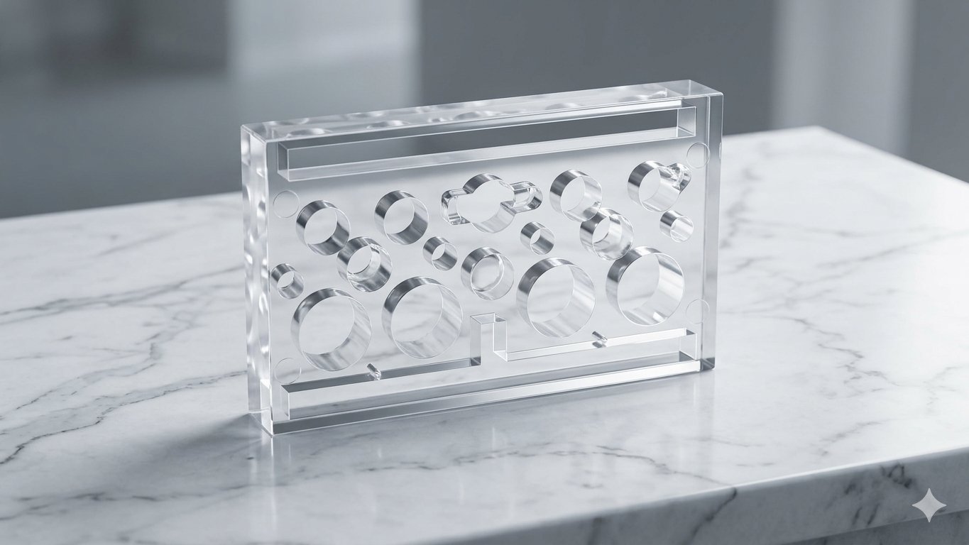 LATINLOOK PORTA CUPS ACRILICO RECTANGULAR